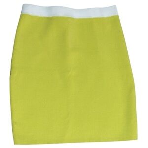 HOUSE OF HARLOW Lime Green Yellow White Mini Skirt Size XS Party Vacation Summer